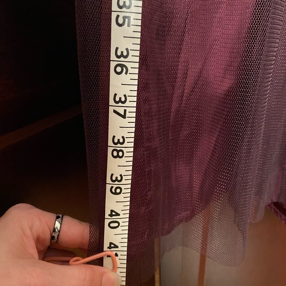 Deep purple tulle and silk maxi skirt - Picture 7 of 8